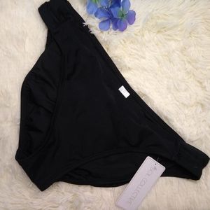 Sol Collection Shirred Sides Bikini Bottoms  Black